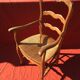 Rustic chair Louis XV mulched in cherry