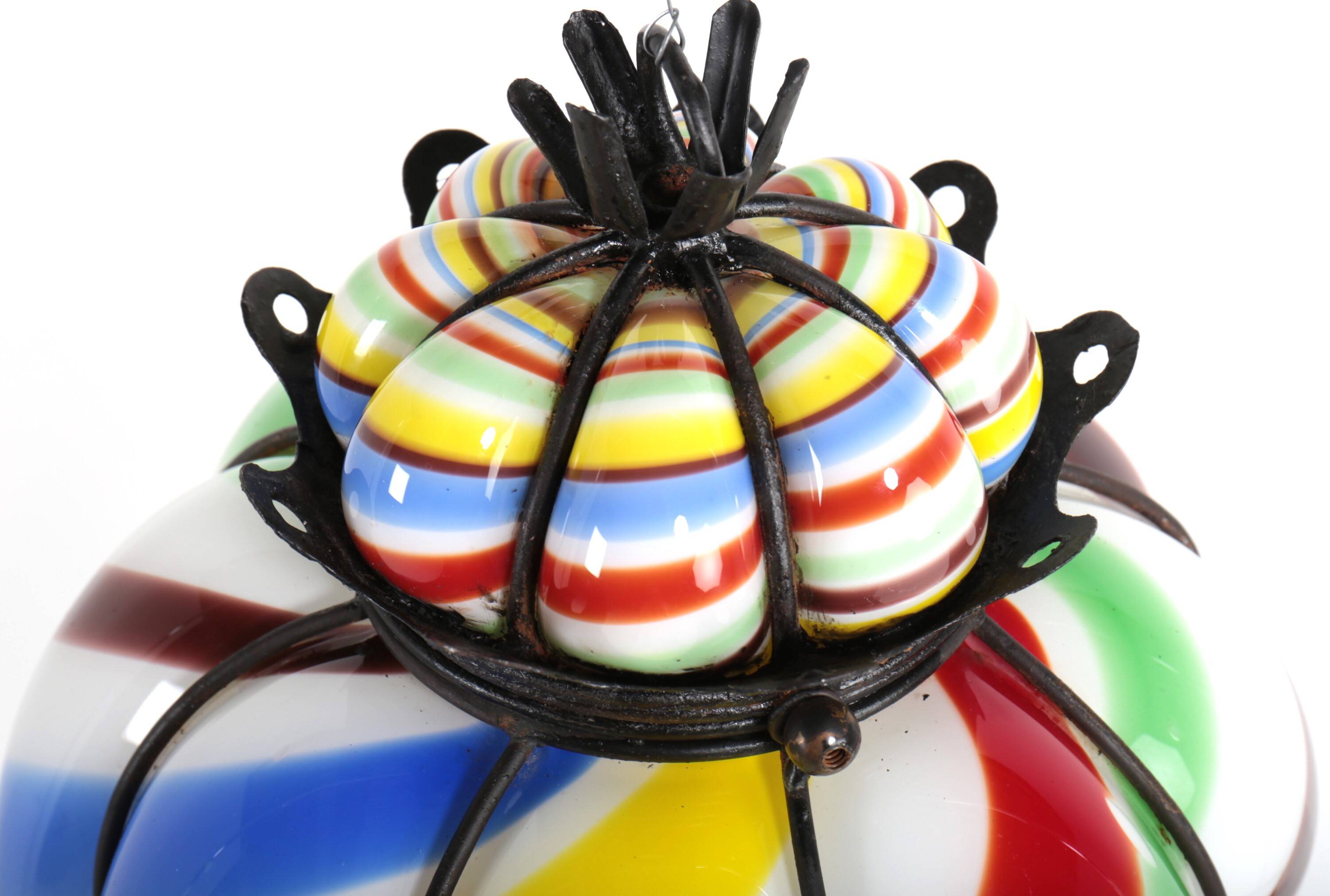 "Barley Sugar" lantern in Murano glass, circa 1950