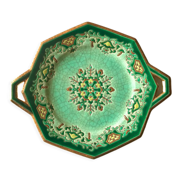 Plat à gâteau Longwy Chevreuse émaux MP Chevallier
