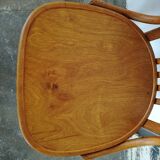Curved wooden desk