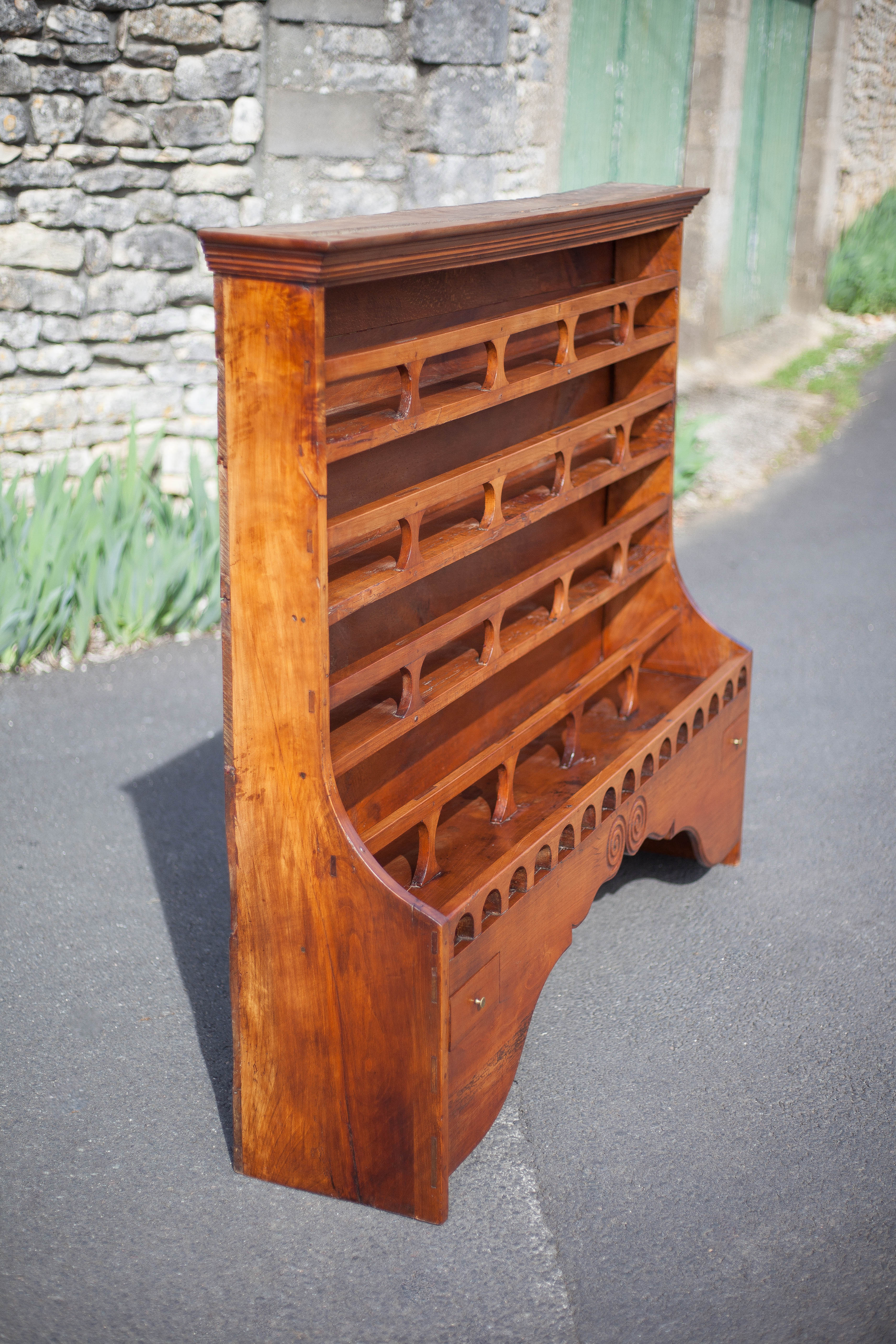 Vintage wood cabinet, high shelf, kitchen storage, countryside