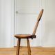 Antique brutalist chair in pine and oak