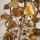 Chandelier hand-forged Hollywood Regency rose leaf decorations