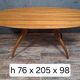 Oval dining table with organic design by Maurizio Marconato & Terr.