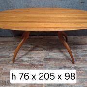 Oval dining table with organic design by Maurizio Marconato & Terr.