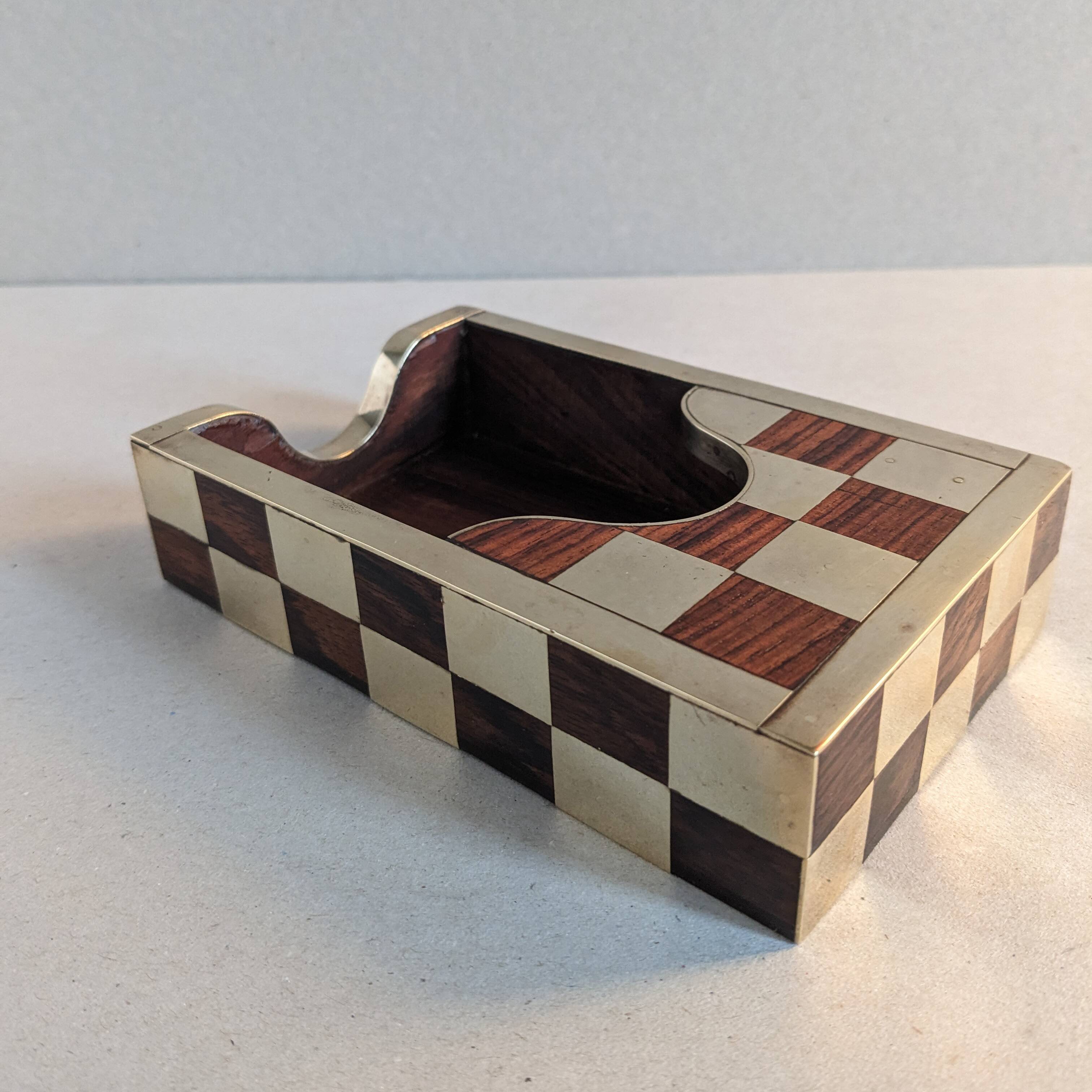 Art Deco box, rosewood and brass