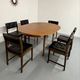 Vintage teak extendable round dining table Scandinavian design 1960s
