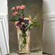 Painting oil on canvas bouquet of flowers old