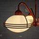 Lampe pendentif vintage rouge de l'ère spatiale / lustre (Stilnovo) Sputnik