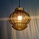 Set of 3 amber glass pendant lights, RAAK Amsterdam, 1970