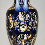 Baluster vase in Gien, renaissance decoration
