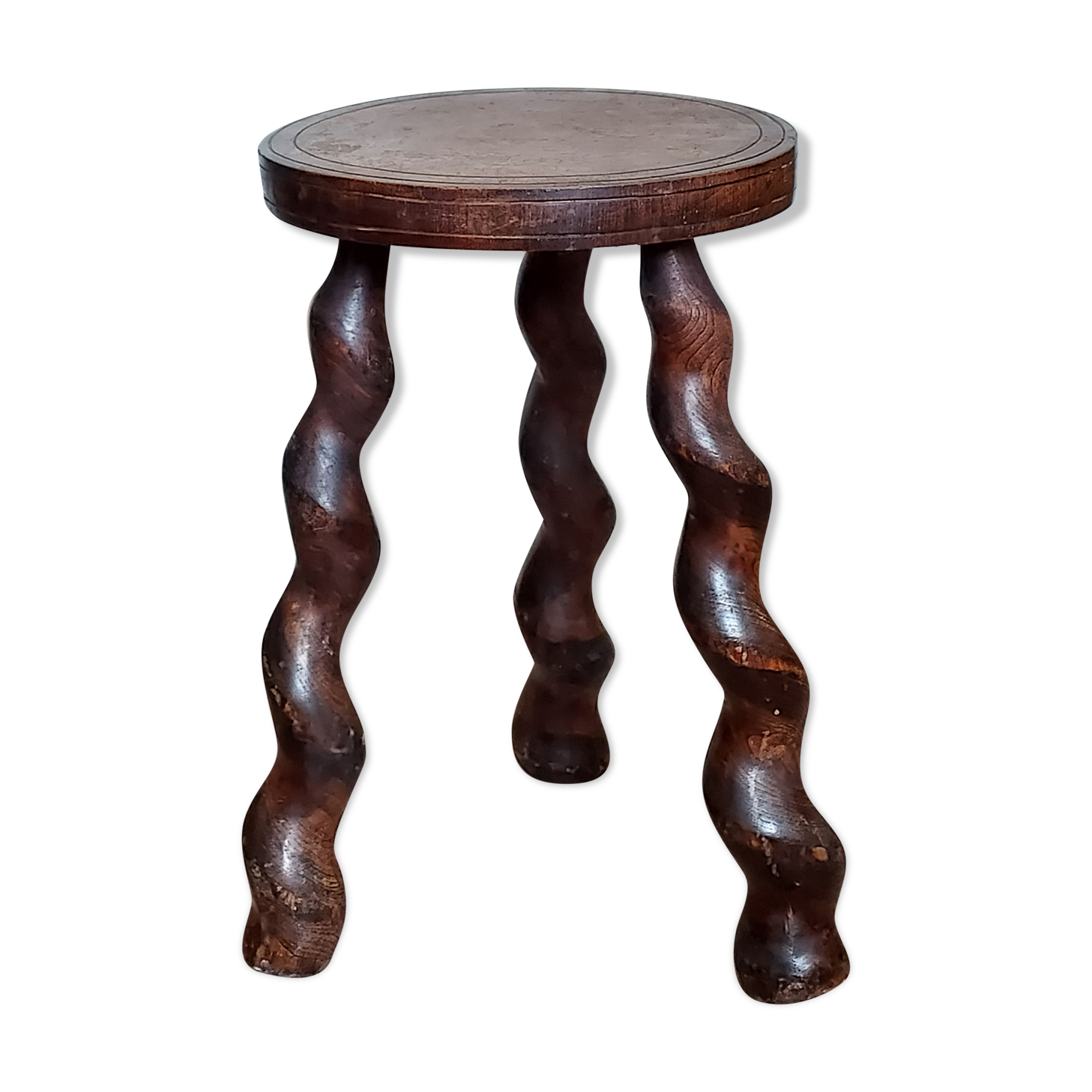 Carved wooden stool