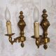 Pair of brass sconces
