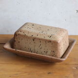 Speckled stoneware butter dish