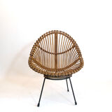 Italian rattan armchair from the 1960