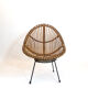 Italian rattan armchair from the 1960