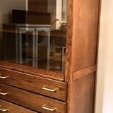 Vitrine commode bois année 70