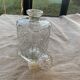 Vintage transparent molded glass whisky decanter