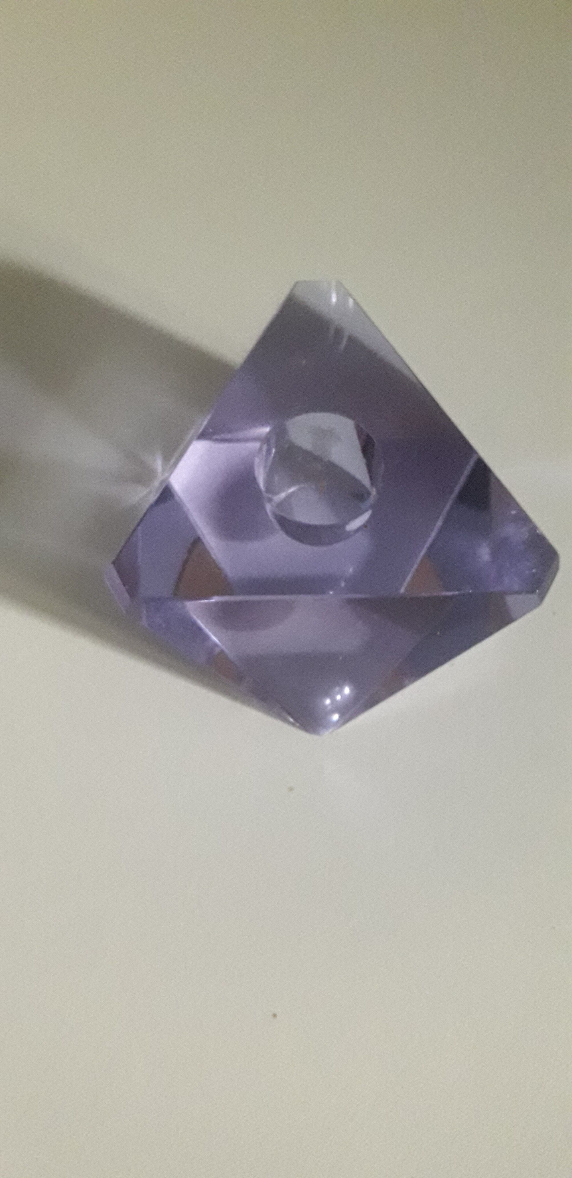 Murano cut glass candle holder