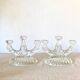 Pair of glass candlesticks