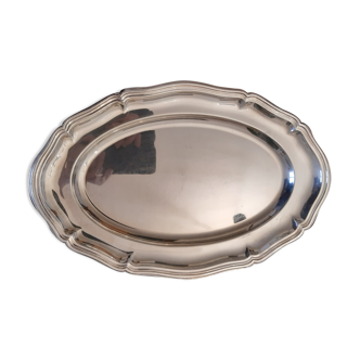 Oval plate double silver metal nets