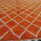 bright orange Beni Ouarain rug 250*150cm
