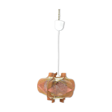 Vintage wood and thread pendant lamp