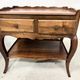 Louis XV style bedside table in solid walnut, 20th century.