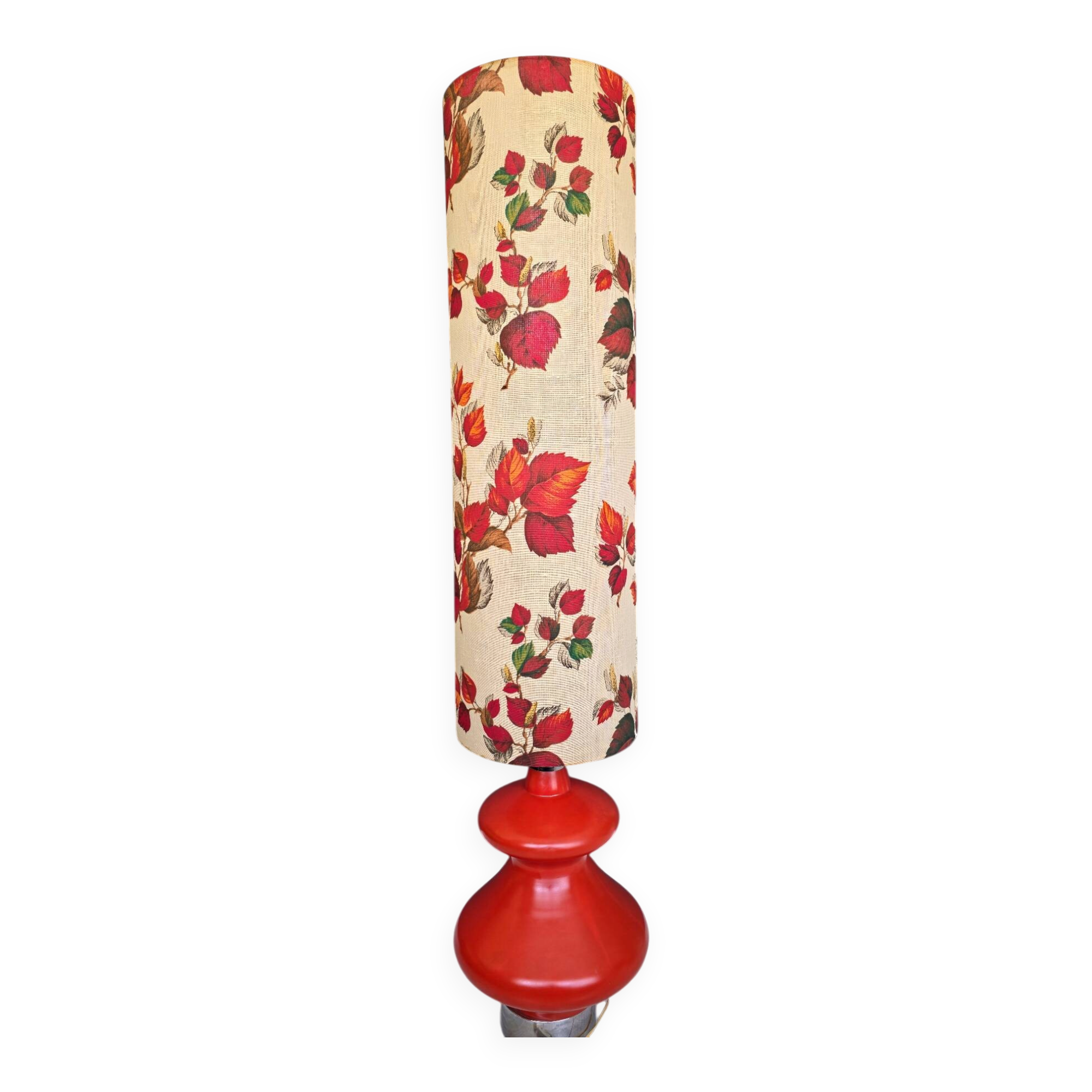 Vintage Space Age lamp 1970 - Red ceramic - Double lighting