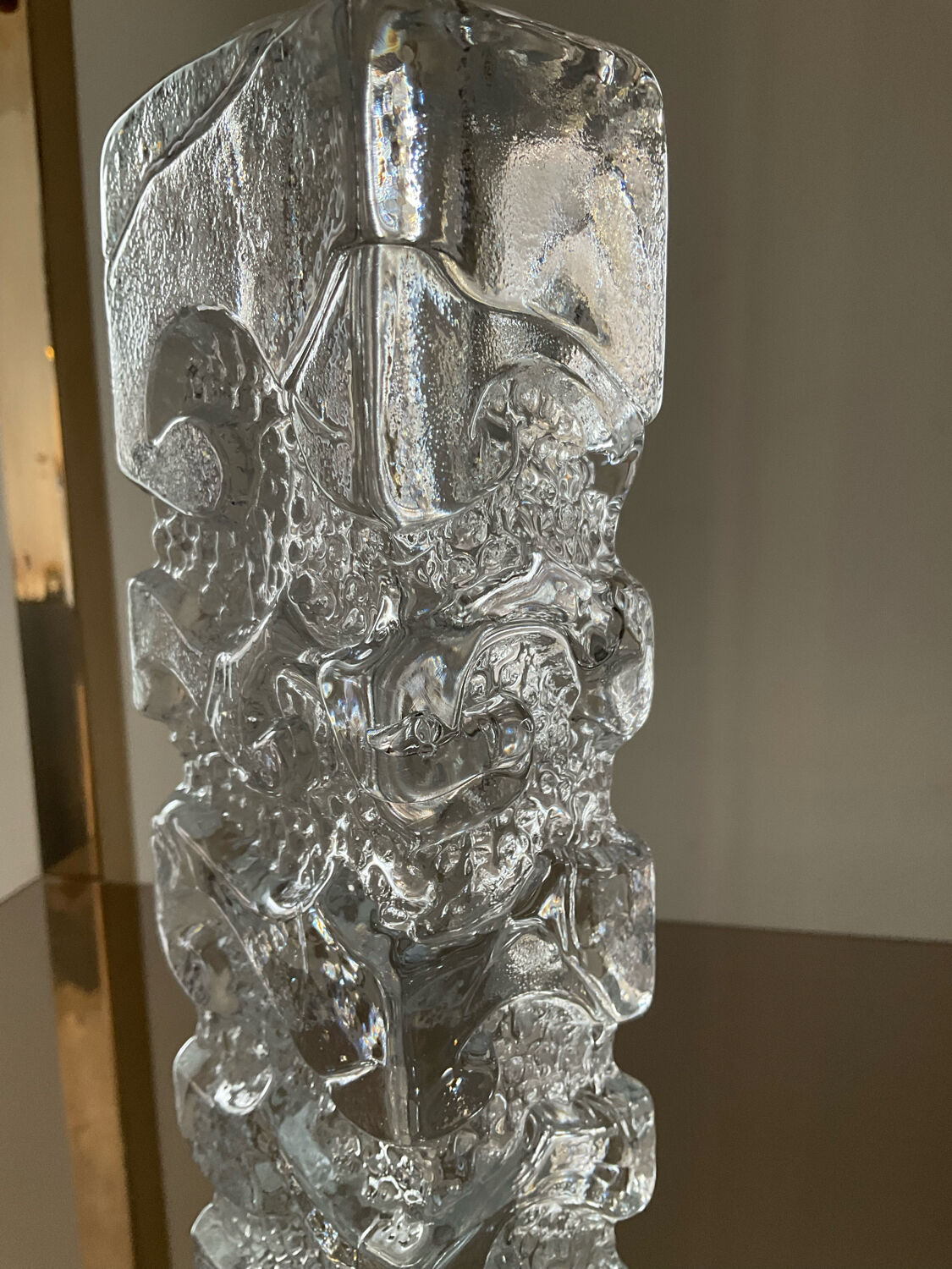 Vintage soliflore vase in molded glass