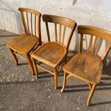 Set of 6 light bistro chairs