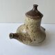 Ceramic stoneware teapot design with pyrite effects, unsigned.