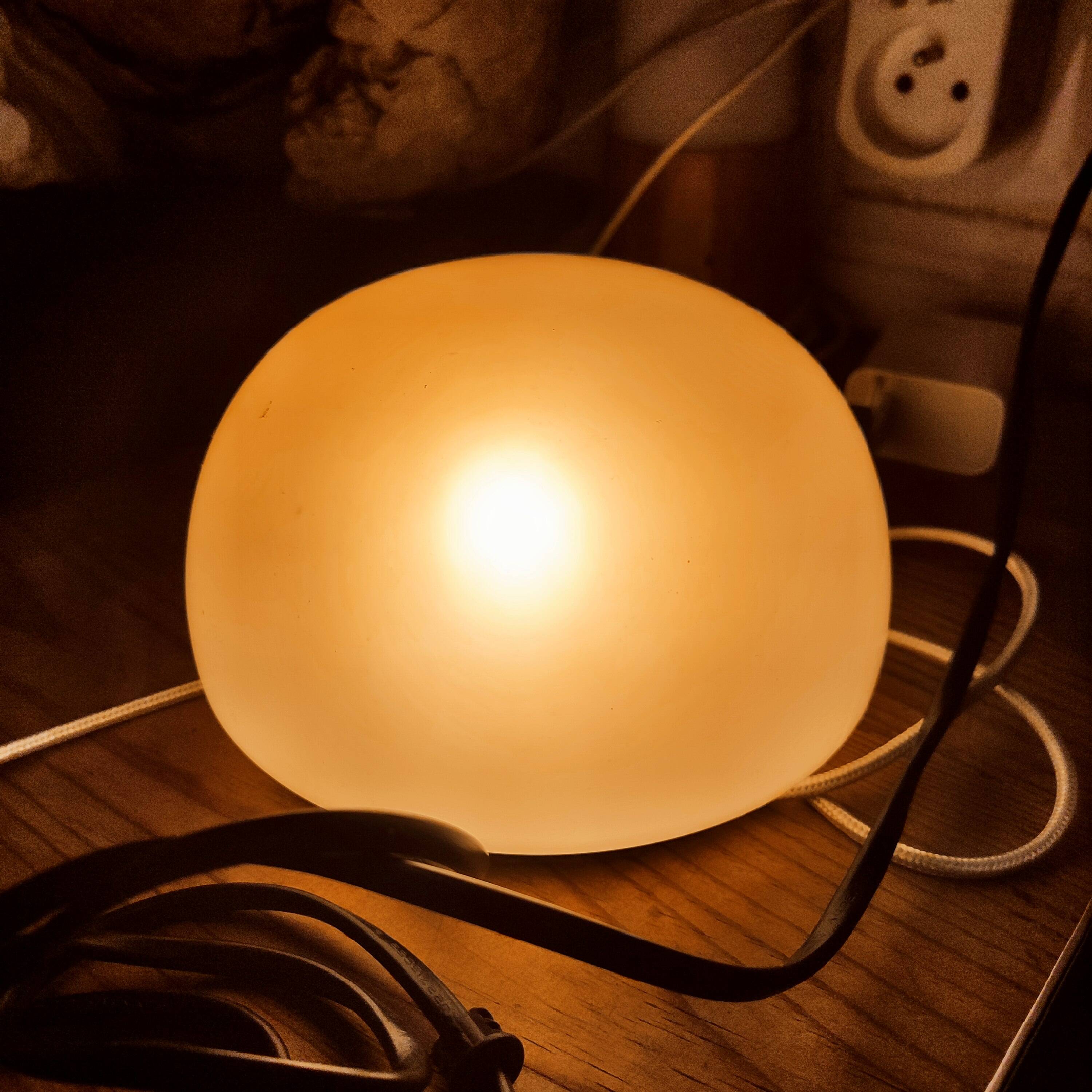 Small round opaline glass ceiling light