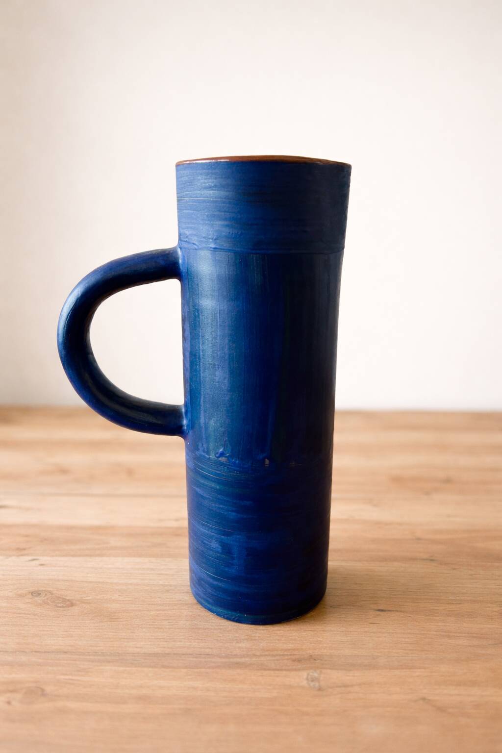 Blue ceramic vase – Vallauris, 20th century