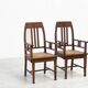 Couple of 1940's Amsterdamse school easy chairs