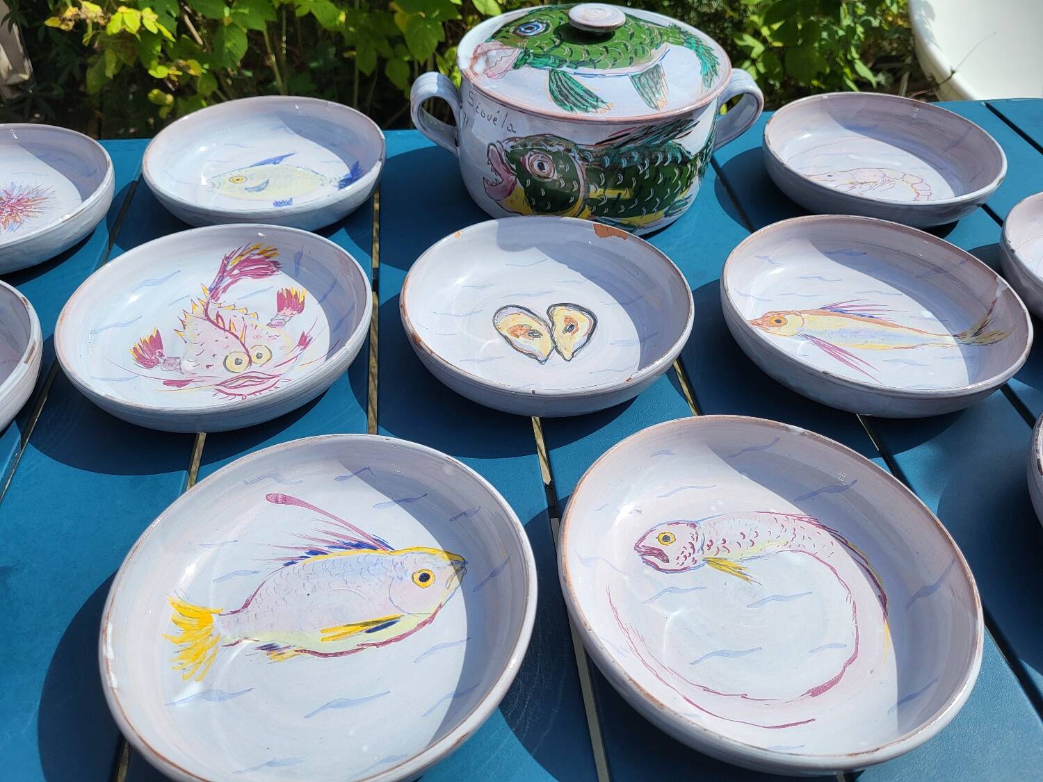 Series of 13 pieces signed Séguéla 1977