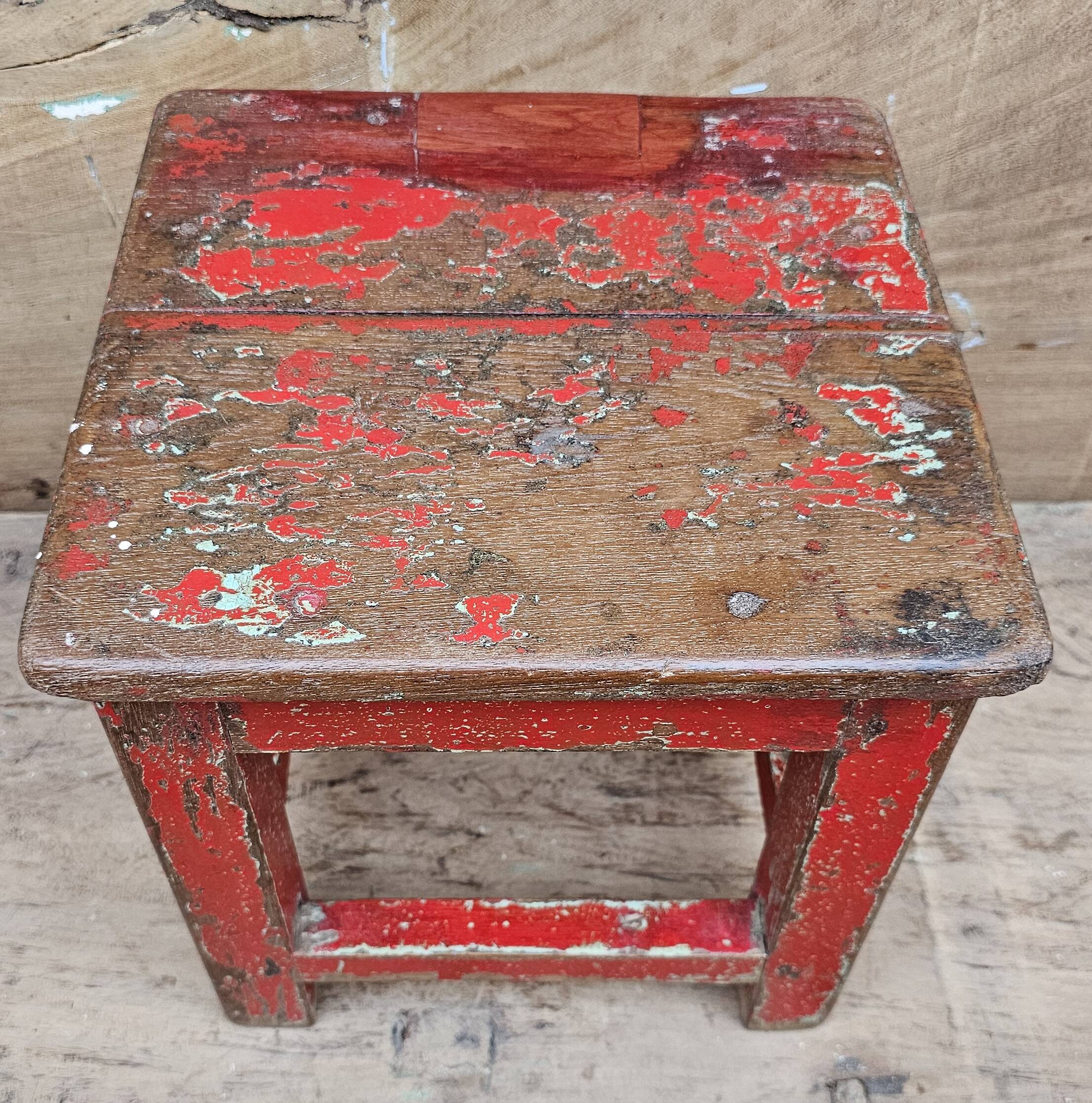 Old Burmese teak tea table