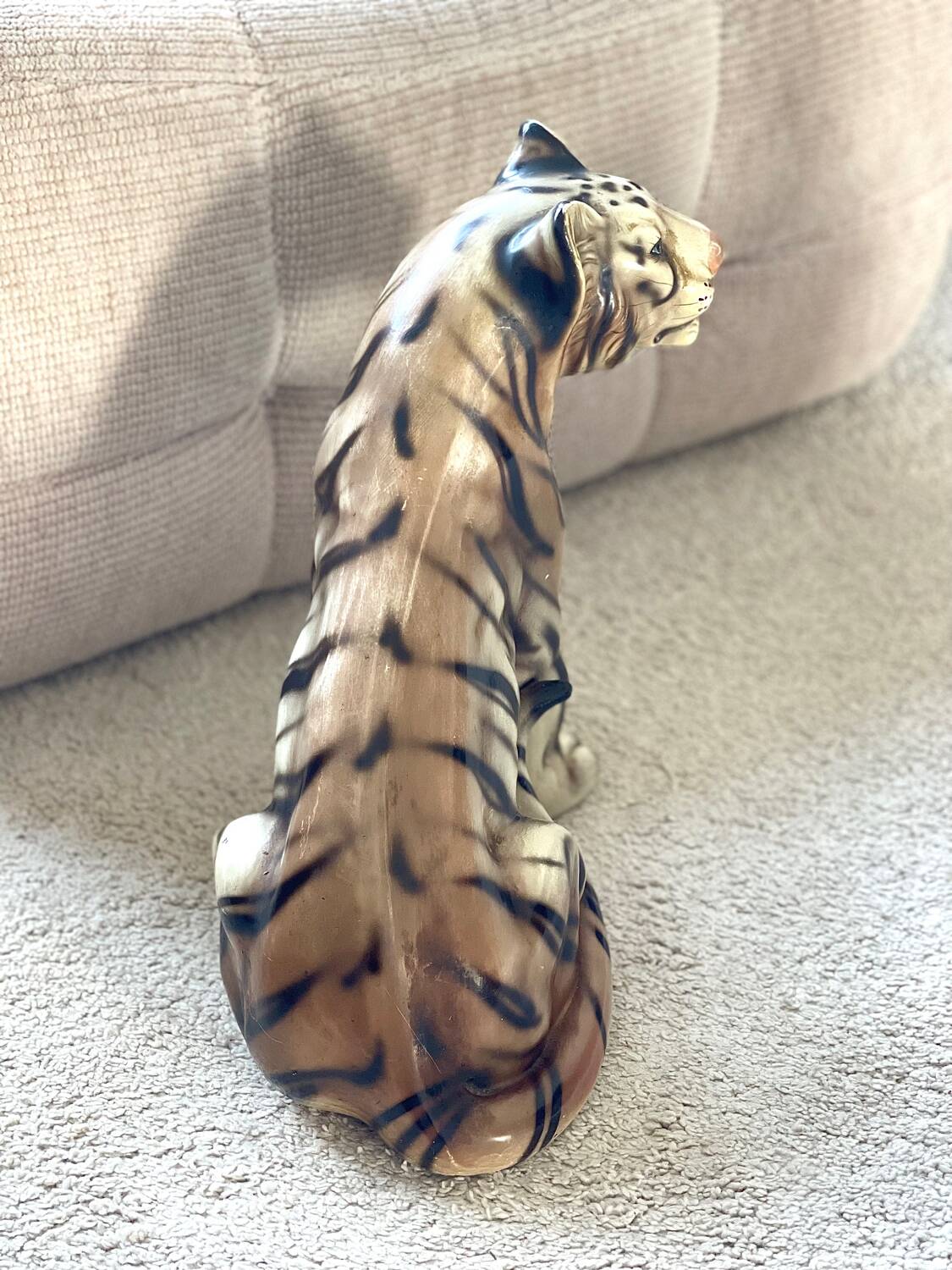 Enamelled ceramic tiger 1970