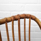 Metal and Rattan Terrace or Lounge Chair from Rohé Noordwolde, 1960s