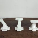 3 porcelain coat hooks