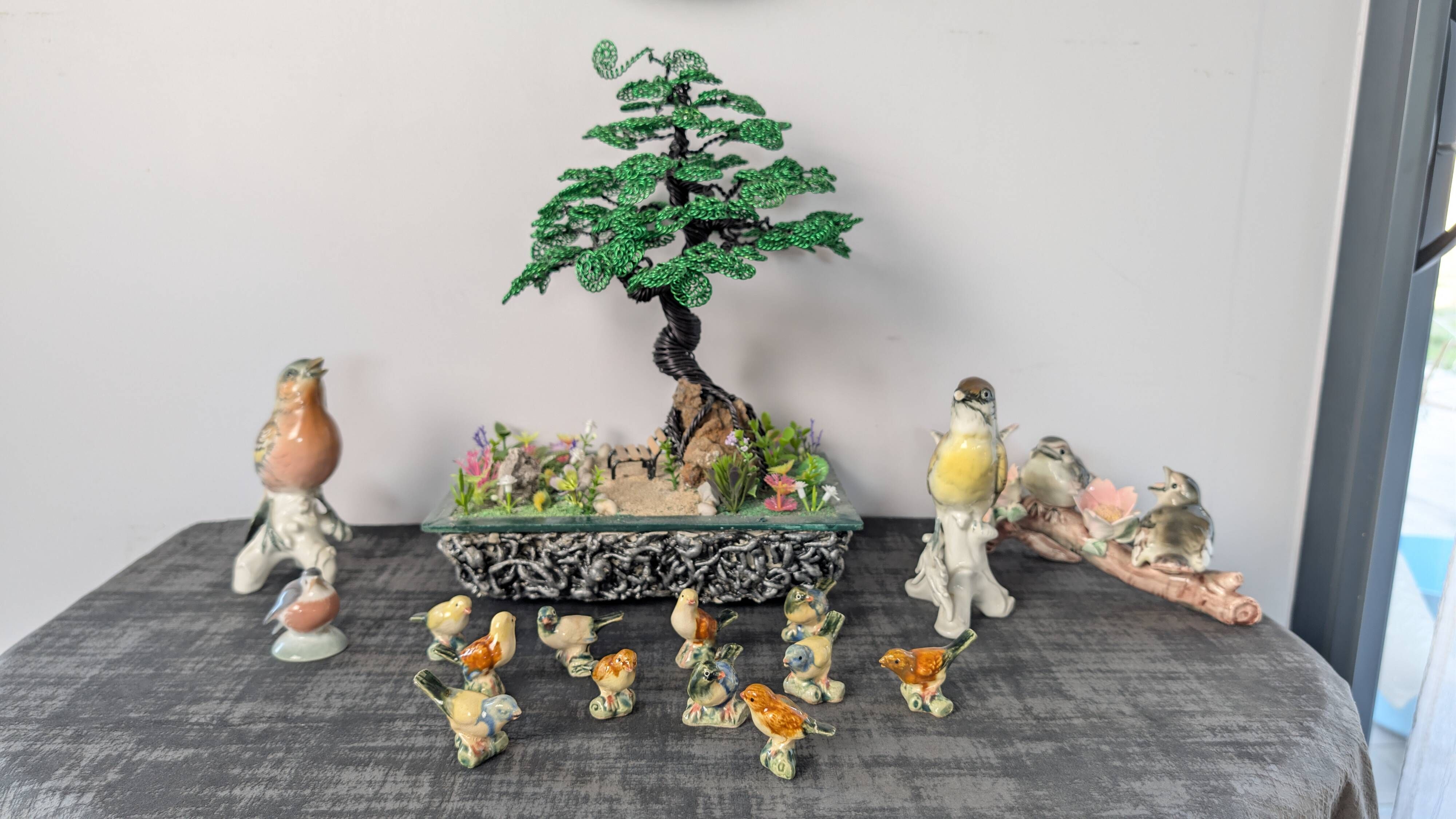 Pair of Karl Ens polychrome porcelain birds from Saxony