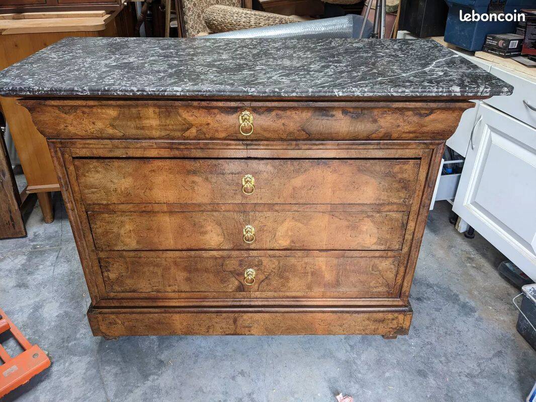 Louis-Philippe style commode - completely restored