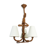 Lustre corde fabrication artisanale années 60/70