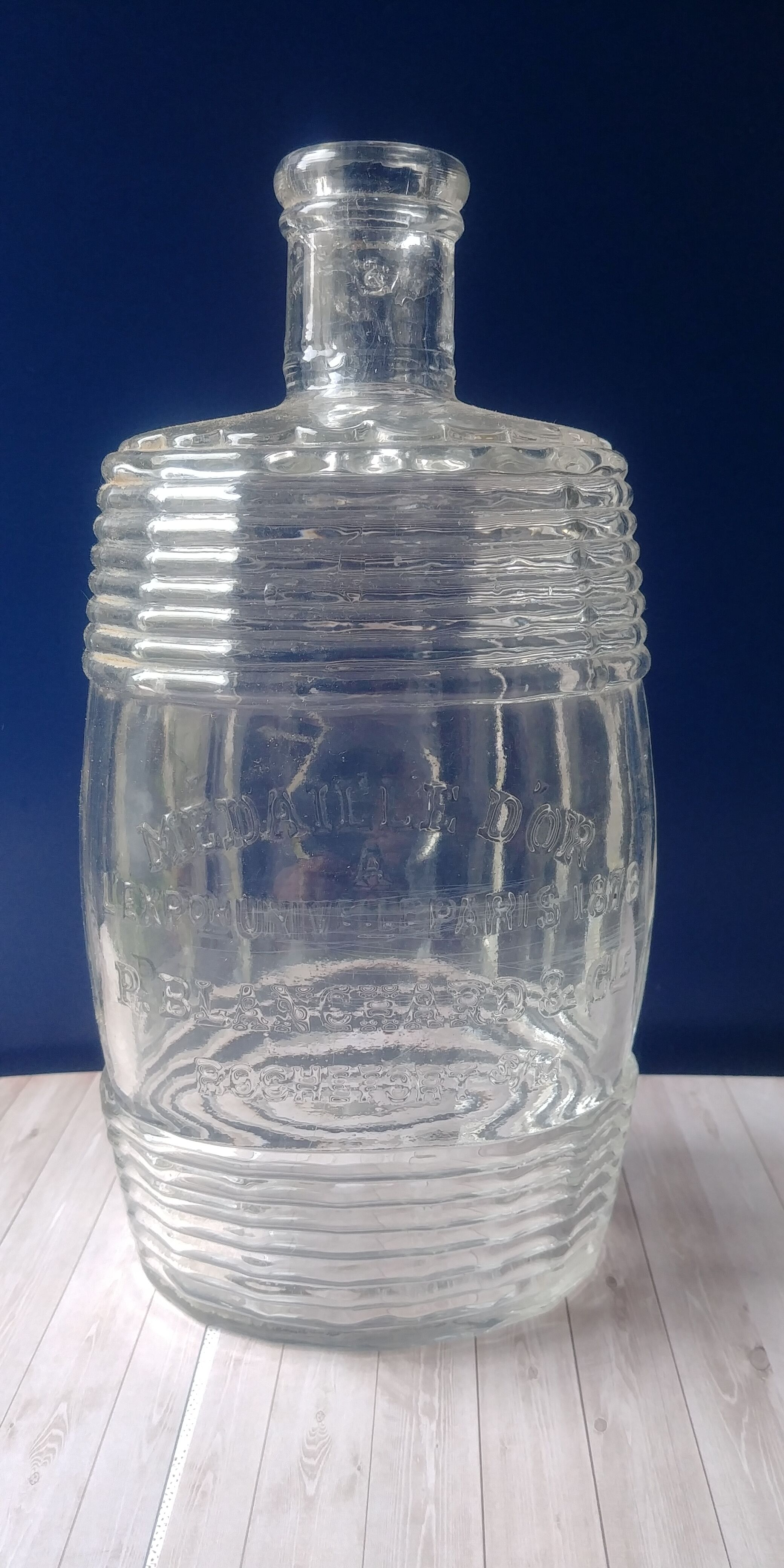 Legras bottle for the Ets Blanchard & Cie form barrel for universal exhibition of Paris 1878