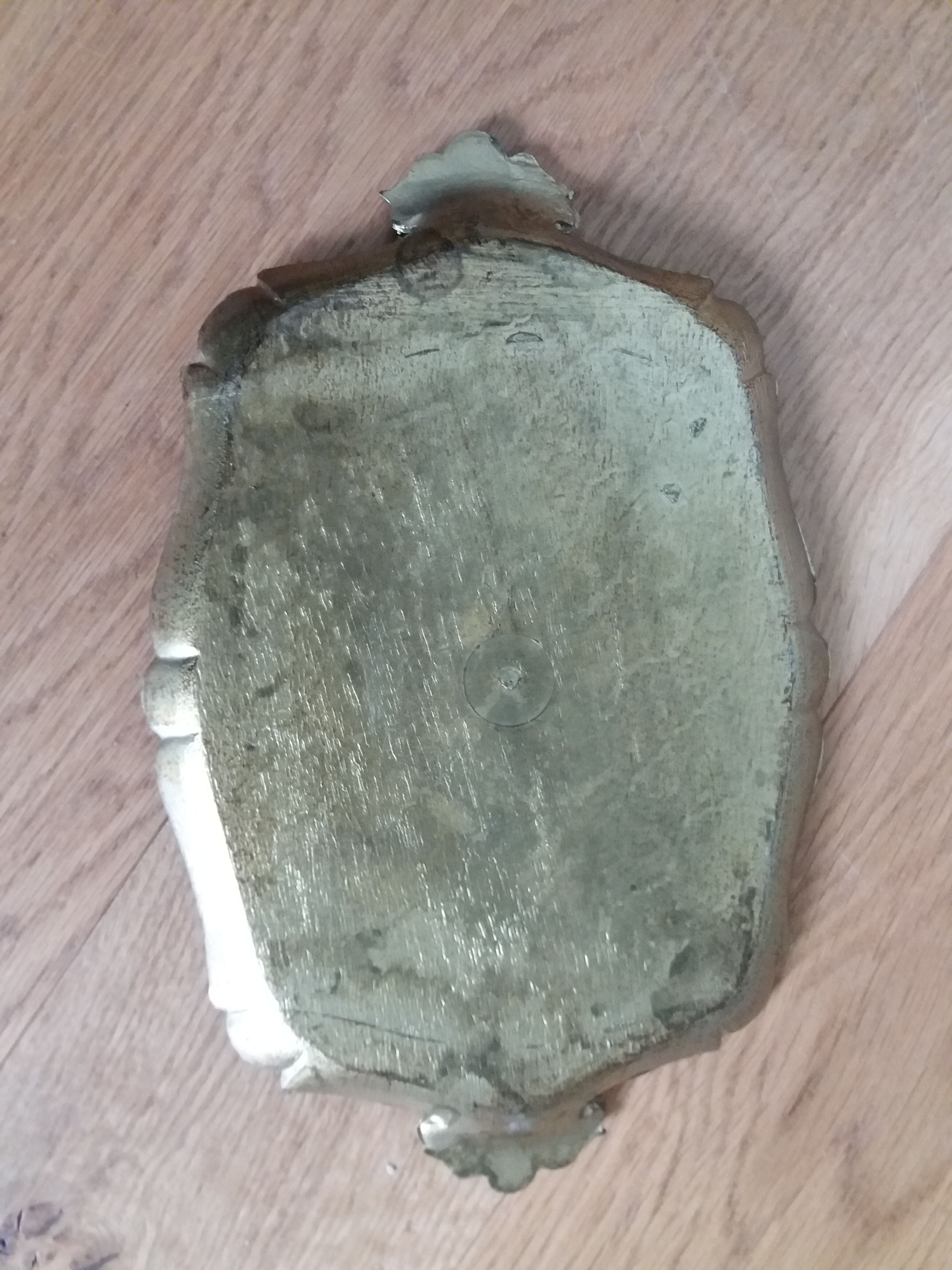 Golden and white Venetian serving tray