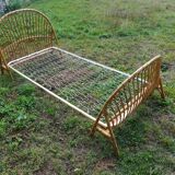 Vintage rattan bed 90X190