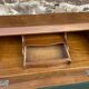 Slope desk scriban Donkey's back in Louis XV style, cherry wood, 1970.