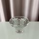 Vintage Scandinavian glass Candle Holder – Clear Pressed Glass – 1970s