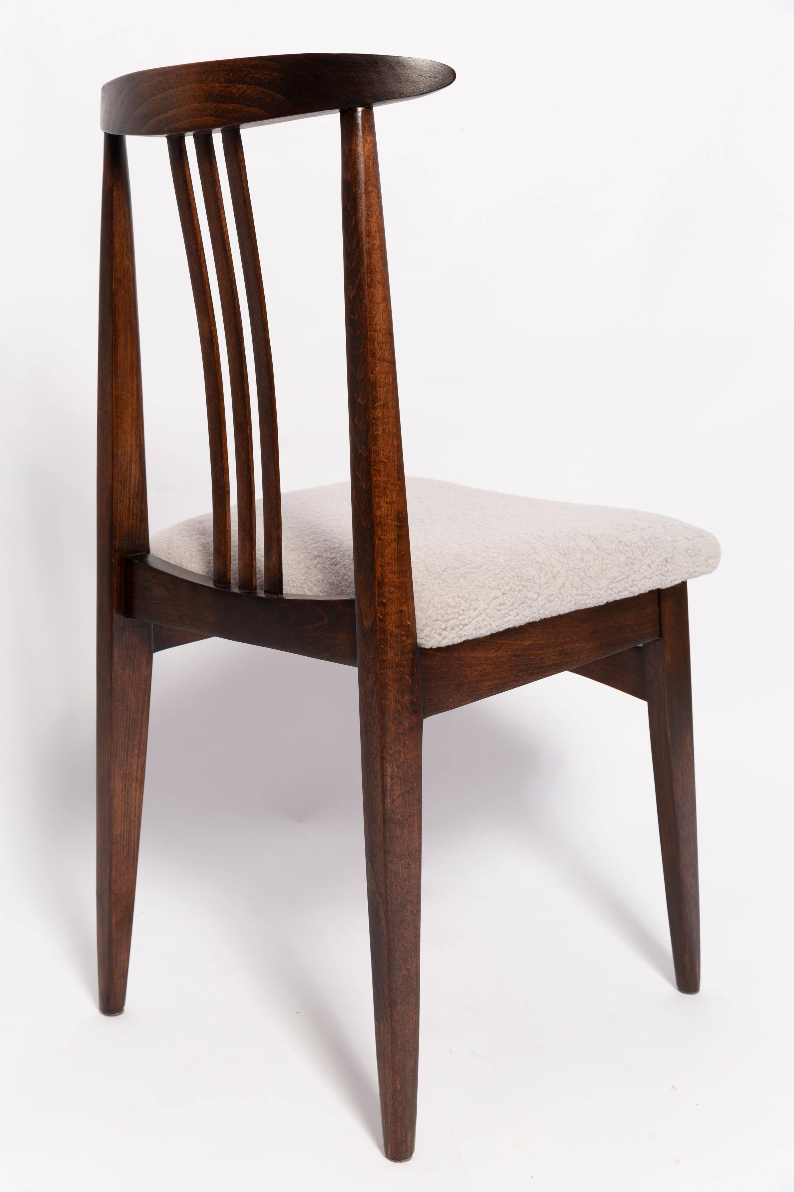 Mid-Century Chair in Boucle and Beech by M. Zielinski, Europe, 1960s