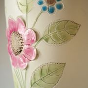 Vintage ceramic flower vase Italy Cadorev